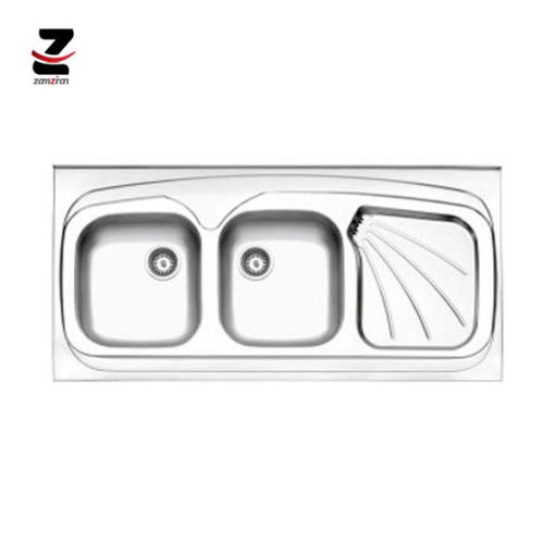 سینک ظرفشویی استیل البرز مدل 60-270 روکار نیمه فانتزی