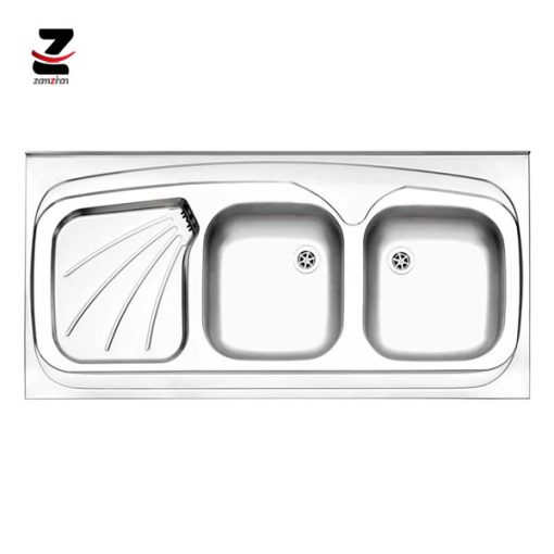 سینک ظرفشویی استیل البرز مدل 50-220 روکار نیمه فانتزی