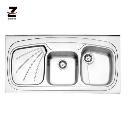 سینک ظرفشویی استیل البرز مدل 614 روکار فانتزی