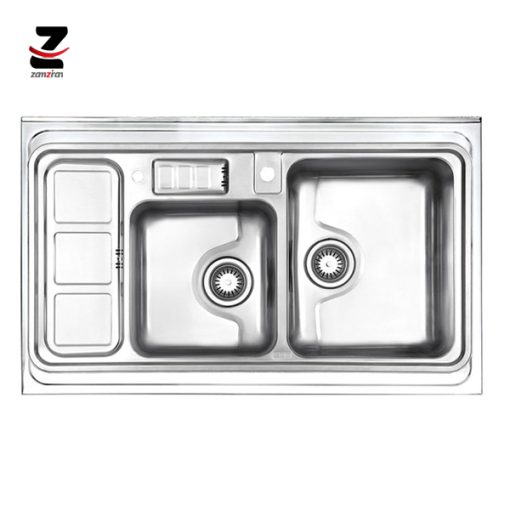 سینک-ظرفشویی-استیل-البرز-مدل-813-روکار-فانتزی-با-جامایع