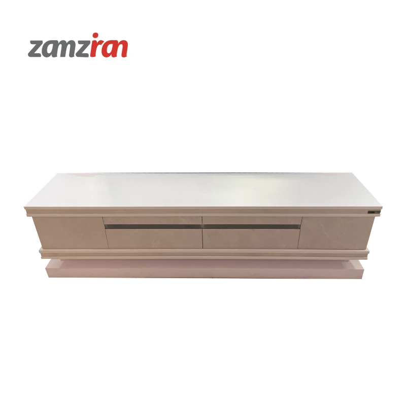 میز تلویزیون کارینو سفید مدل V5 سايز 175 سانتی