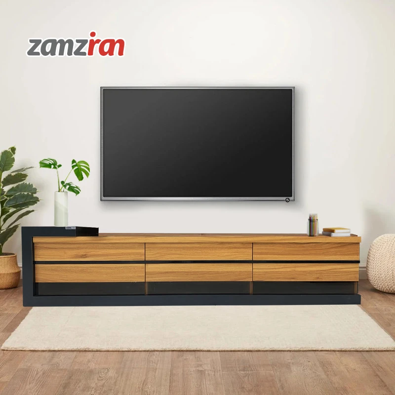 میز تلویزیون کارینو مشکی مدل V3 سايز 240 سانتی