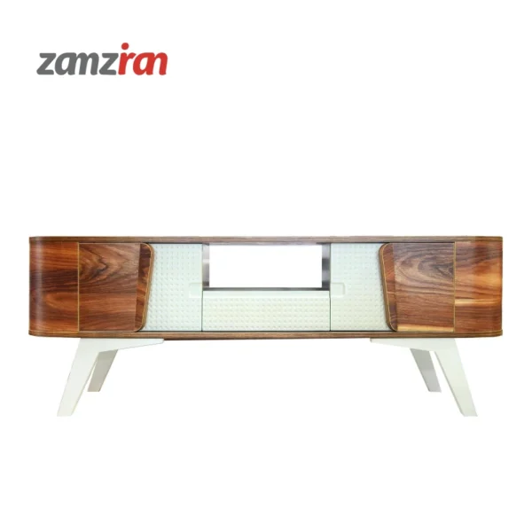 میز تی وی روناک گردویی اوباگلاس