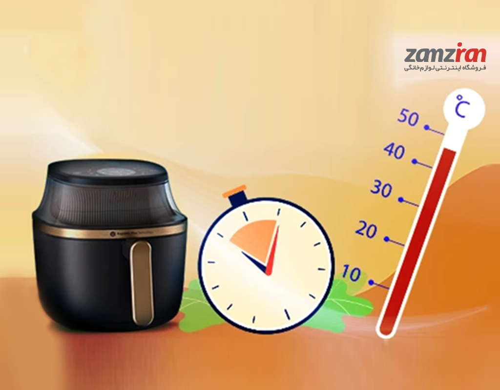 جدول زمان و دمای پخت انواع غذا و شیرینی در سرخ کن بدون روغن