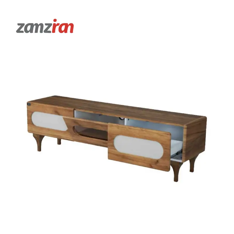 میز تلویزیون متین ملچ قهوه ای- مدل R495 سایز 160 سانتی