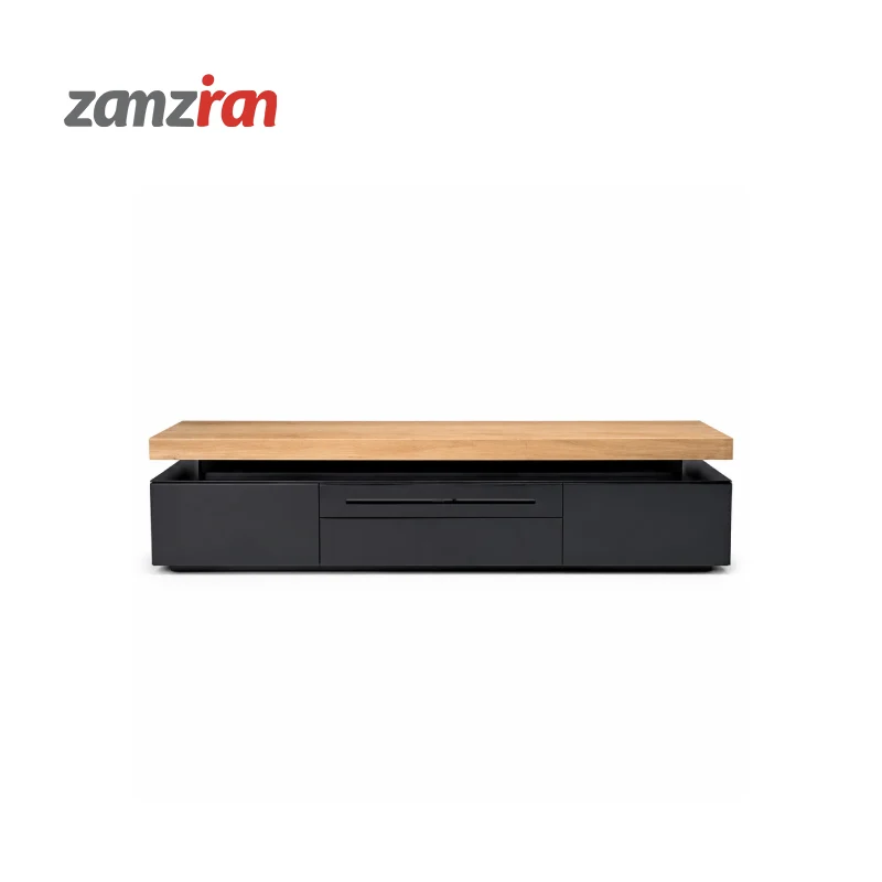 میز تلویزیون متین R525 سایز 210 سانتی متر ساخته شده از MDF ترک
