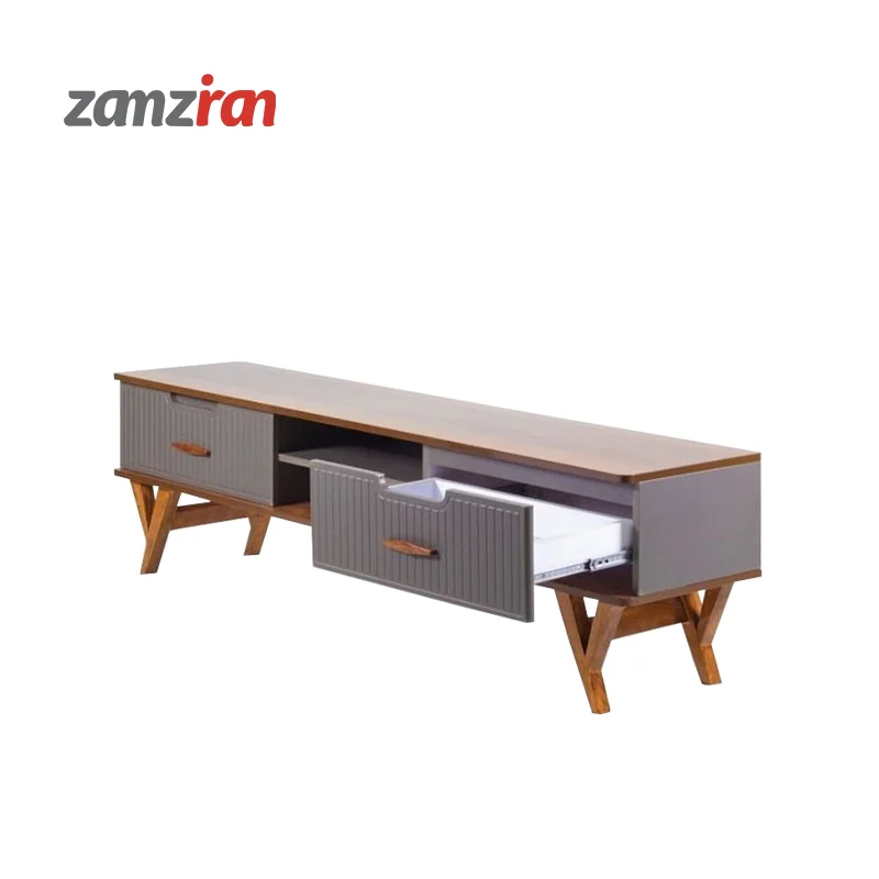 میز تلویزیون متین r230 سایز 180سانتی مجهز به دو کشو کاربردی