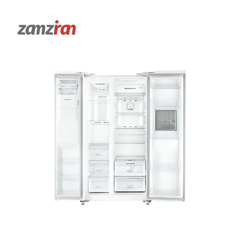 طراحی داخلی یخچال ساید بای ساید دوو ds-3730mw با سیستم گردش هوای سه بعدی